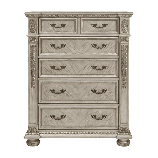 Catalonia Chest in Platinum Gold 1824PG-9 - U&U Home Budget Furniture (Carteret, NJ)