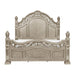 Catalonia Queen Poster Bed in Platinum Gold 1824PG-1* - U&U Home Budget Furniture (Carteret, NJ)