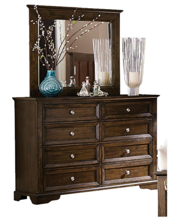 Eunice Mirror in Espresso 1844DC-6 - U&U Home Budget Furniture (Carteret, NJ)