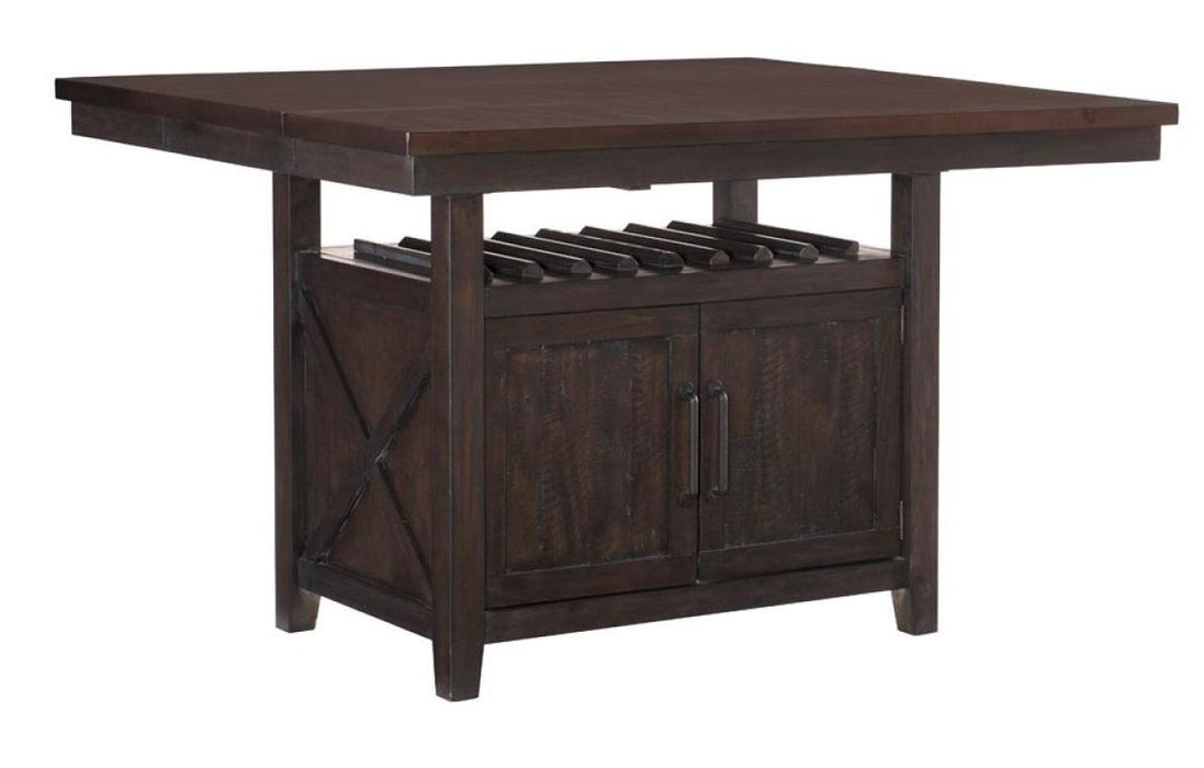 Oxton Counter Height Table in Dark Cherry 5655-36* - U&U Home Budget Furniture (Carteret, NJ)