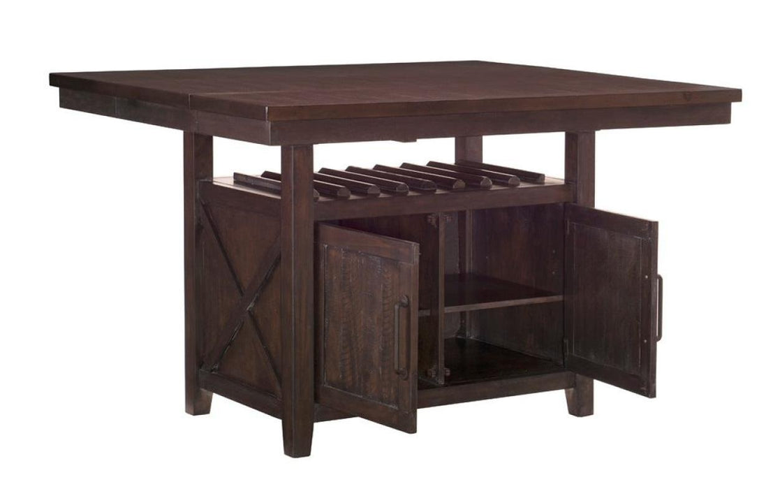 Oxton Counter Height Table in Dark Cherry 5655-36* - U&U Home Budget Furniture (Carteret, NJ)