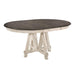 Clover Round Dining Table in White and Gray 5656-66* - U&U Home Budget Furniture (Carteret, NJ)