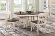 Clover Round Dining Table in White and Gray 5656-66* - U&U Home Budget Furniture (Carteret, NJ)