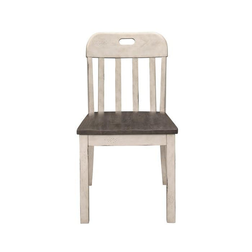 Clover Side Chair in White & Gray (Set of 2) - U&U Home Budget Furniture (Carteret, NJ)