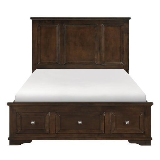 Eunice Full Platform Bed with Footboard Storage in Espresso 1844FDC-1* - U&U Home Budget Furniture (Carteret, NJ)