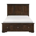 Eunice Full Platform Bed with Footboard Storage in Espresso 1844FDC-1* - U&U Home Budget Furniture (Carteret, NJ)