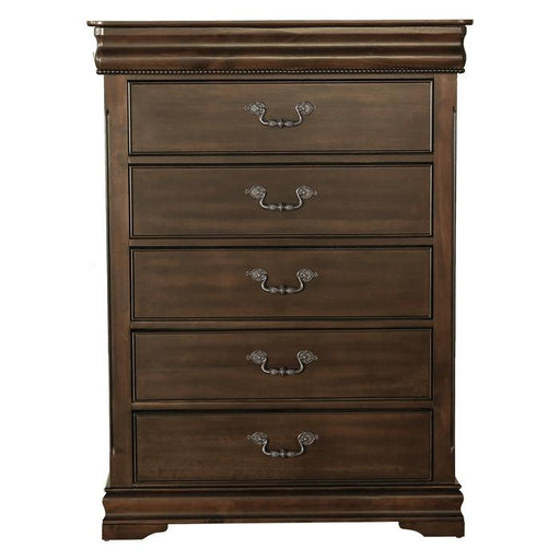 Mont Belvieu Chest in Dark Cherry 1869-9 - U&U Home Budget Furniture (Carteret, NJ)