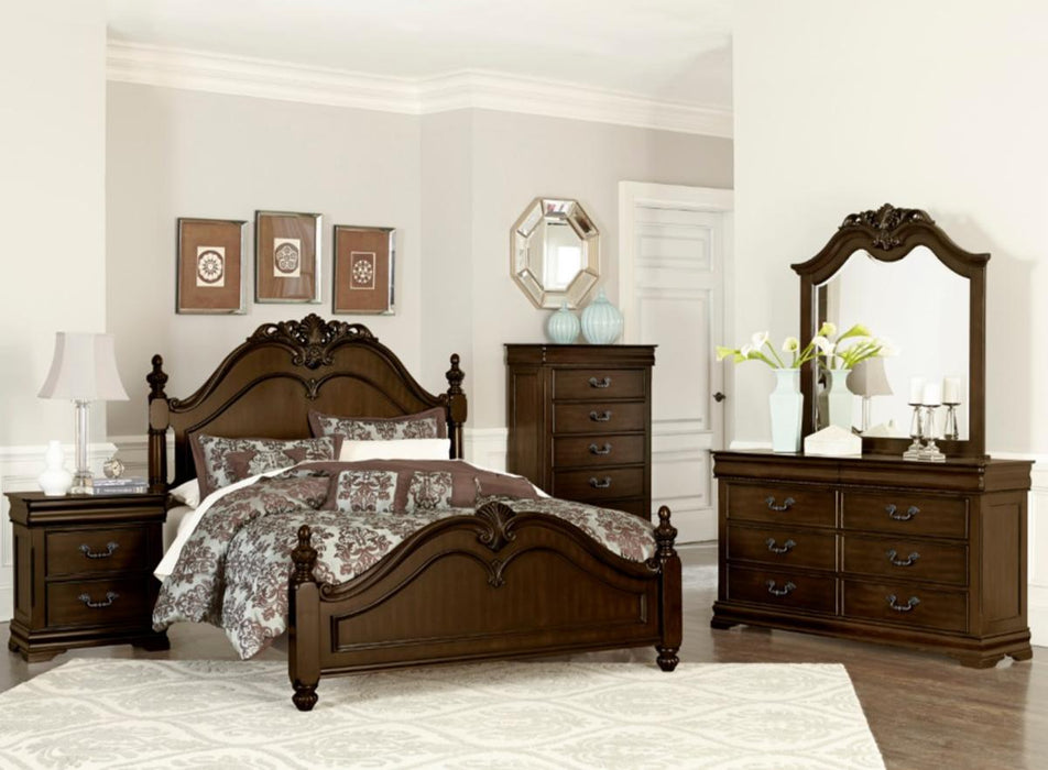 Mont Belvieu Mirror in Dark Cherry 1869-6 - U&U Home Budget Furniture (Carteret, NJ)