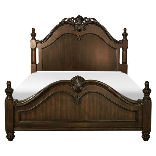Mont Belvieu Queen Panel Bed in Dark Cherry 1869-1* - U&U Home Budget Furniture (Carteret, NJ)