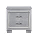 Allura Nightstand in Silver 1916-4 - U&U Home Budget Furniture (Carteret, NJ)