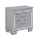 Allura Nightstand in Silver 1916-4 - U&U Home Budget Furniture (Carteret, NJ)