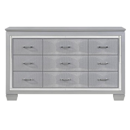 Allura Dresser in Silver 1916-5 - U&U Home Budget Furniture (Carteret, NJ)