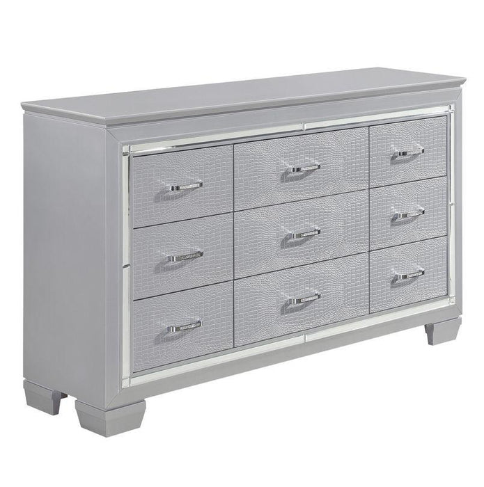 Allura Dresser in Silver 1916-5 - U&U Home Budget Furniture (Carteret, NJ)
