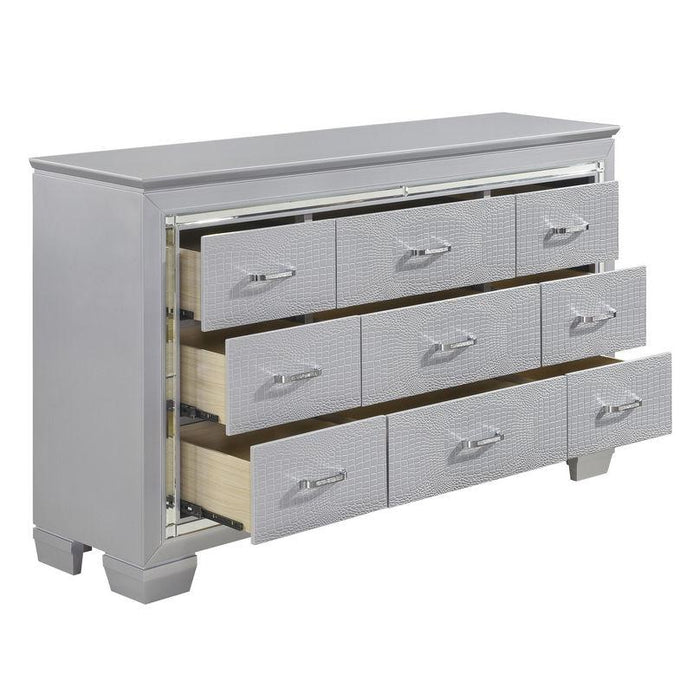 Allura Dresser in Silver 1916-5 - U&U Home Budget Furniture (Carteret, NJ)