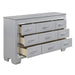 Allura Dresser in Silver 1916-5 - U&U Home Budget Furniture (Carteret, NJ)