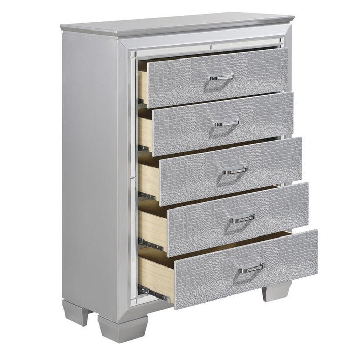 Allura Chest in Silver 1916-9 - U&U Home Budget Furniture (Carteret, NJ)