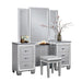 Allura Vanity Dresser with Mirror in Silver 1916-15* - U&U Home Budget Furniture (Carteret, NJ)