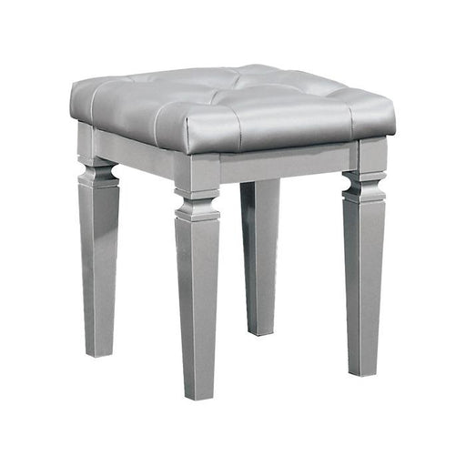 Allura Vanity Stool in Silver 1916-14 - U&U Home Budget Furniture (Carteret, NJ)