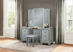 Allura Vanity Stool in Silver 1916-14 - U&U Home Budget Furniture (Carteret, NJ)