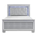 Allura Queen Panel Bed in Silver 1916-1* - U&U Home Budget Furniture (Carteret, NJ)