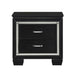 Allura Nightstand in Black 1916BK-4 - U&U Home Budget Furniture (Carteret, NJ)