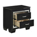 Allura Nightstand in Black 1916BK-4 - U&U Home Budget Furniture (Carteret, NJ)