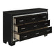 Allura Dresser in Black 1916BK-5 - U&U Home Budget Furniture (Carteret, NJ)