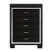 Allura Chest in Black 1916BK-9 - U&U Home Budget Furniture (Carteret, NJ)