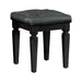 Allura Vanity Stool in Black 1916BK-14 - U&U Home Budget Furniture (Carteret, NJ)