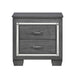 Allura Nightstand in Gray 1916GY-4 - U&U Home Budget Furniture (Carteret, NJ)