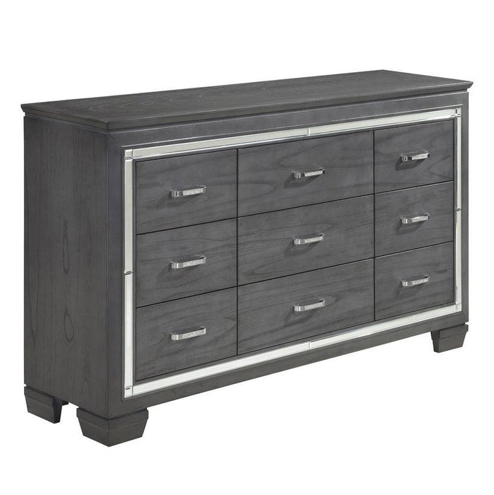 Allura Dresser in Gray 1916GY-5 - U&U Home Budget Furniture (Carteret, NJ)