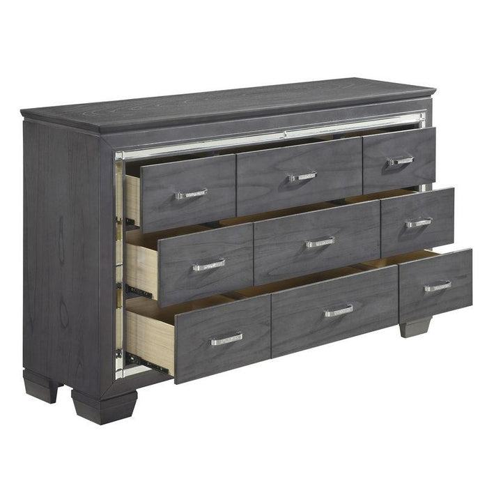 Allura Dresser in Gray 1916GY-5 - U&U Home Budget Furniture (Carteret, NJ)