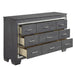 Allura Dresser in Gray 1916GY-5 - U&U Home Budget Furniture (Carteret, NJ)