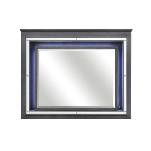 Allura Mirror in Gray 1916GY-6 - U&U Home Budget Furniture (Carteret, NJ)