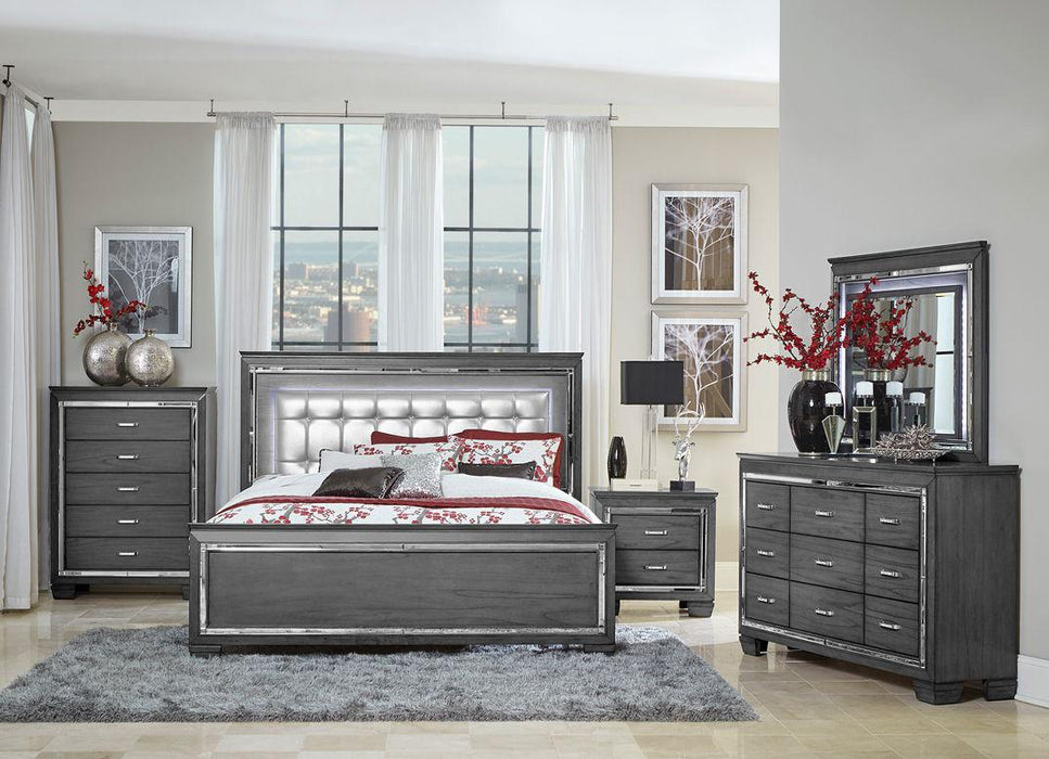 Allura Mirror in Gray 1916GY-6 - U&U Home Budget Furniture (Carteret, NJ)