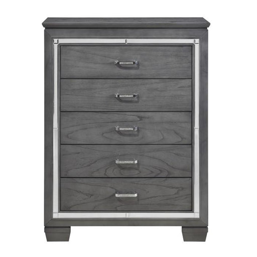 Allura Chest in Gray 1916GY-9 - U&U Home Budget Furniture (Carteret, NJ)