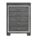 Allura Chest in Gray 1916GY-9 - U&U Home Budget Furniture (Carteret, NJ)