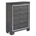 Allura Chest in Gray 1916GY-9 - U&U Home Budget Furniture (Carteret, NJ)