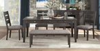 Baresford Bench in Gray 5674-13 - U&U Home Budget Furniture (Carteret, NJ)
