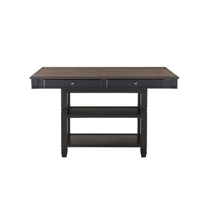 Baywater Counter Height Table in Natural and Black 5705BK-36 - U&U Home Budget Furniture (Carteret, NJ)