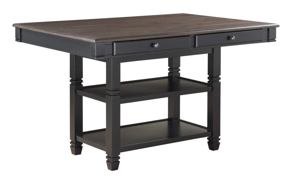 Baywater Counter Height Table in Natural and Black 5705BK-36 - U&U Home Budget Furniture (Carteret, NJ)