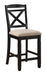 Baywater Counter Height Chair in Black (Set of 2) - U&U Home Budget Furniture (Carteret, NJ)