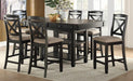 Baywater Counter Height Chair in Black (Set of 2) - U&U Home Budget Furniture (Carteret, NJ)