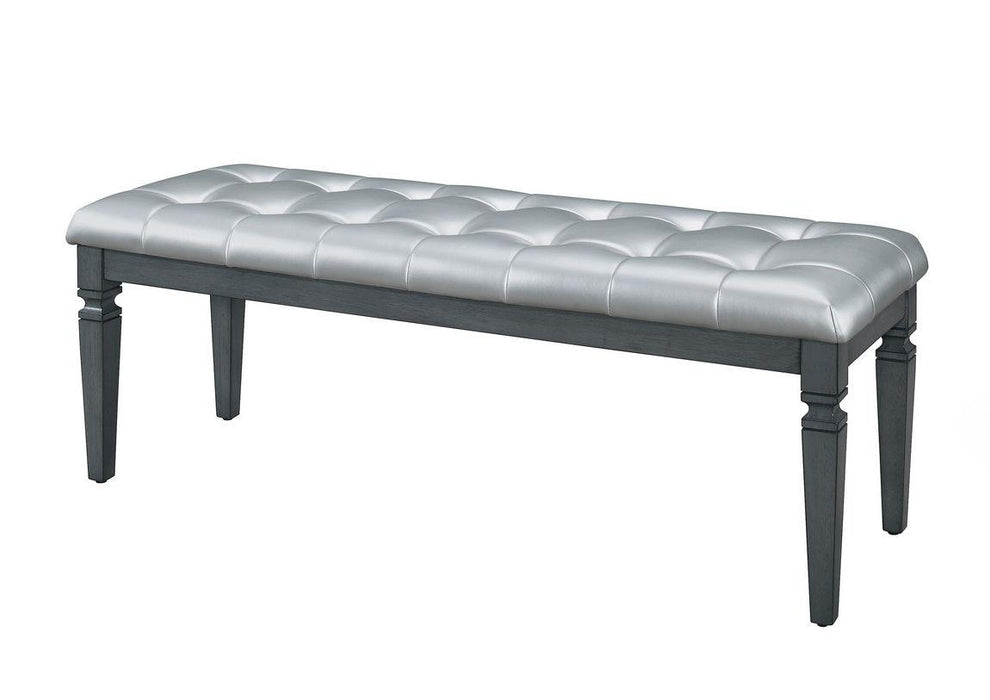 Allura Bed Bench in Gray 1916GY-FBH - U&U Home Budget Furniture (Carteret, NJ)