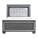 Allura Full Panel Bed in Gray 1916FGY-1* - U&U Home Budget Furniture (Carteret, NJ)