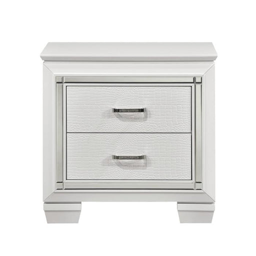 Allura Nightstand in White 1916W-4 - U&U Home Budget Furniture (Carteret, NJ)