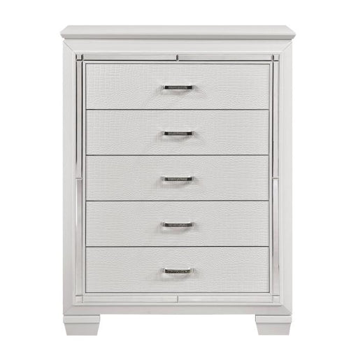 Allura Chest in White 1916W-9 - U&U Home Budget Furniture (Carteret, NJ)