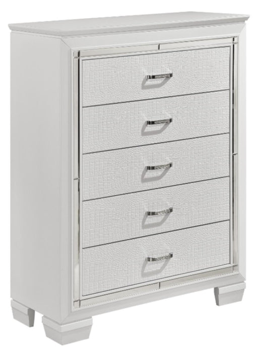 Allura Chest in White 1916W-9 - U&U Home Budget Furniture (Carteret, NJ)