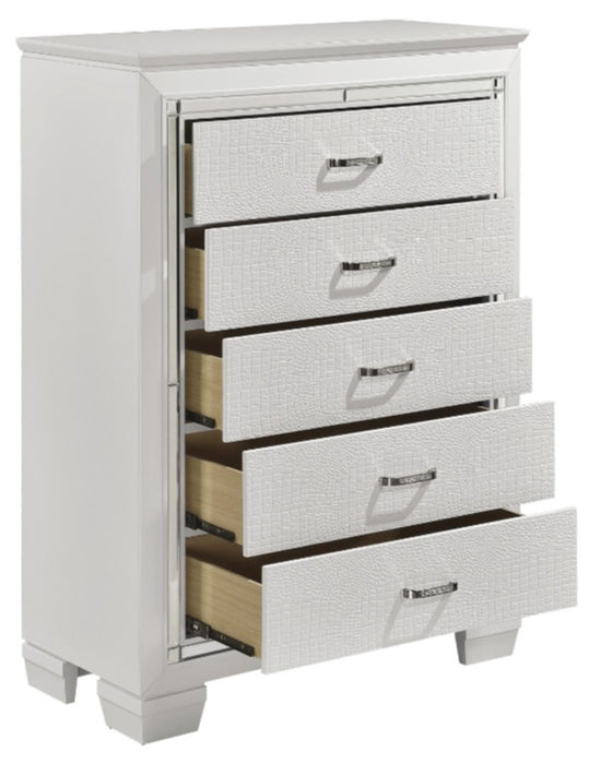 Allura Chest in White 1916W-9 - U&U Home Budget Furniture (Carteret, NJ)