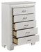 Allura Chest in White 1916W-9 - U&U Home Budget Furniture (Carteret, NJ)